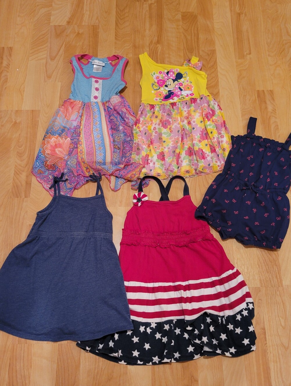 Toddler Girl Mixed Summer Dress Bundle Size 3T Disney Baby Gap Old Navy